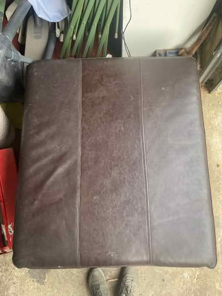 Photo of free IKEA Pouffe foot stool Brown Leather (Brighouse HD6) #3