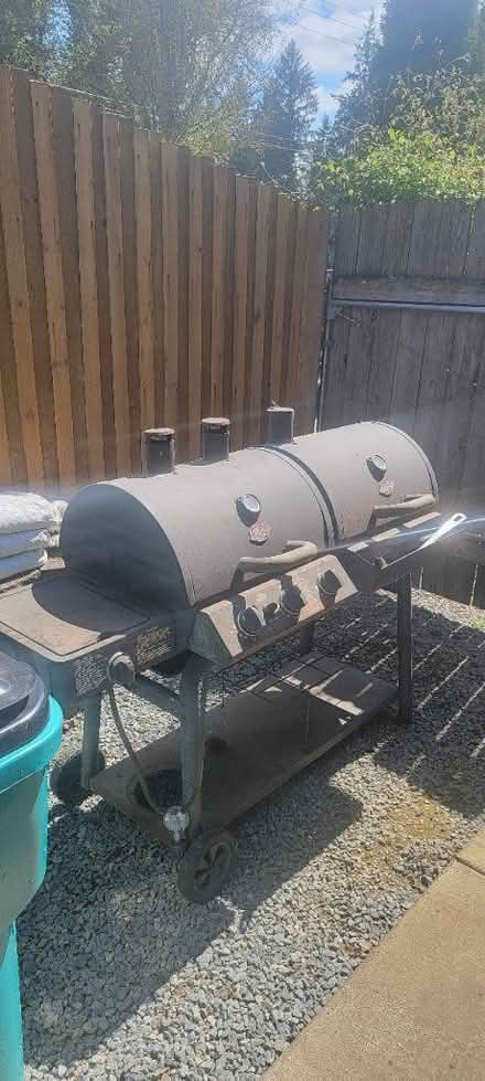 Photo of free Dual gas and briquettes barbecue (North side close in.) #1