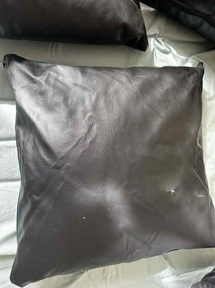 Photo of free 3 black leather-like cushions (East Finchley N2) #2