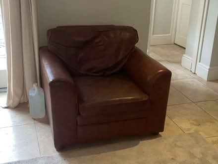 Photo of free Leather sofa and armchair (Dun Laoghaire) #3