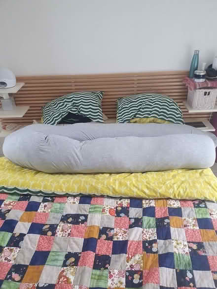 Photo of free Large grey pregnancy cushion (Mitcham) #1