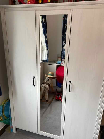 Photo of free White triple wardrobe (Southmill Road) #2