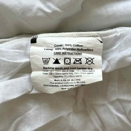 Photo of free King size duvet (Chelsea SW3) #2