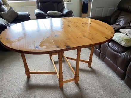 Photo of free Pine table, drop leaf (Oswestry SY11) #2
