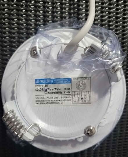 Photo of free Ten Round (90mm) Warm White LED Panel Lights (Caversham RG4) #4