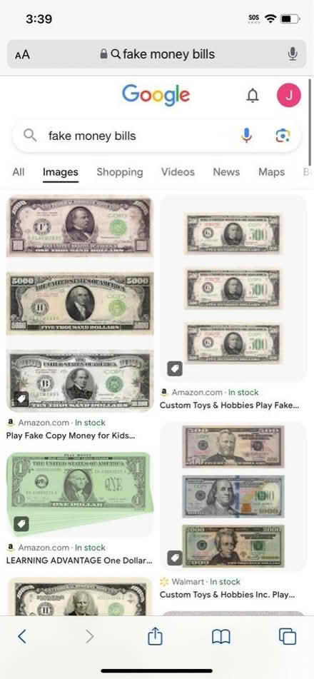 Photo of paper play money (West san jose) #1
