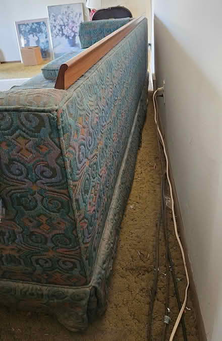 Photo of free Sturdy Couch with Wood Trim (I-170 and Ladue Rd) #2