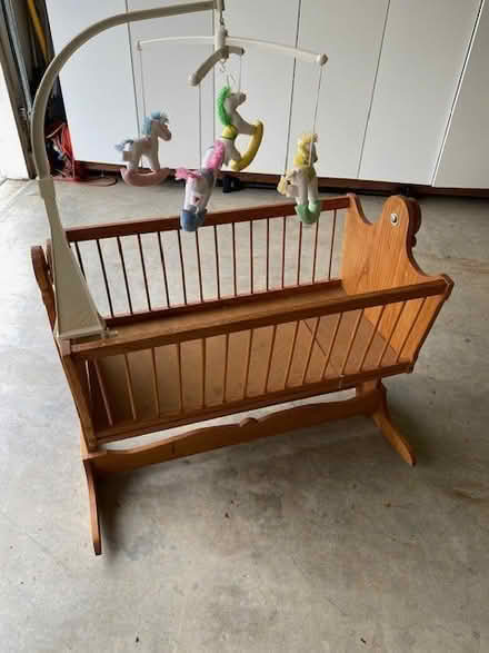 Photo of free wooden baby cradle (Novato (Rowe Ranch area)) #1