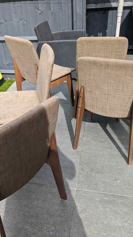 Photo of free 6 Brown Fabric Dining Chairs (DA11) #2