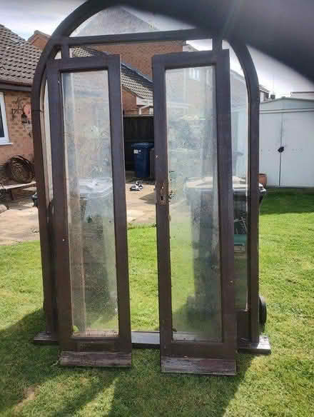 Photo of free wood and glass door set (Folksworth, Peterborough) #4