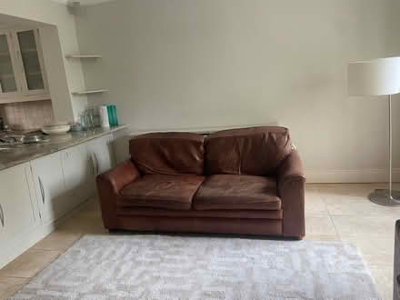 Photo of free Leather sofa and armchair (Dun Laoghaire) #4
