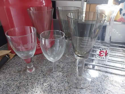 Photo of free 5 wine glasses and a pint glass (Walsall WS1) #1