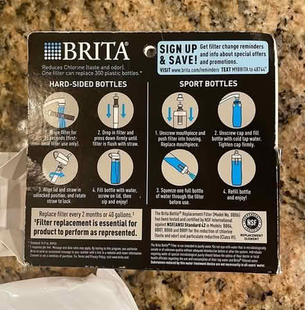 Photo of free Brita Water Bottle Filter (Putnam Valley) #3