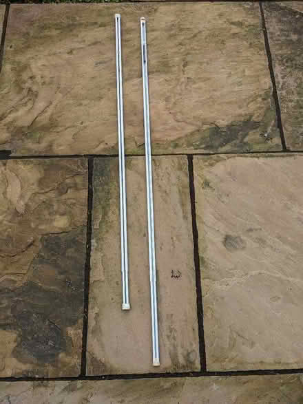 Photo of free Adjustable metal poles for hanging a net/voile. (Middlewood S6) #1