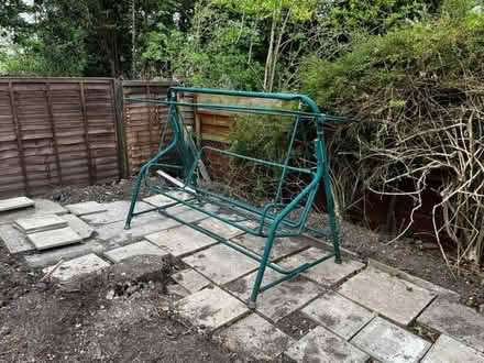Photo of free Garden swing seat. Needs cushions but otherwise in good cond (Wheathampstead AL4) #1
