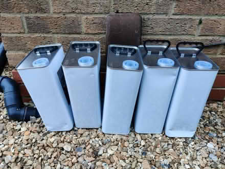 Photo of free 5x 5 litre metal cannisters (Peachcroft OX14) #3