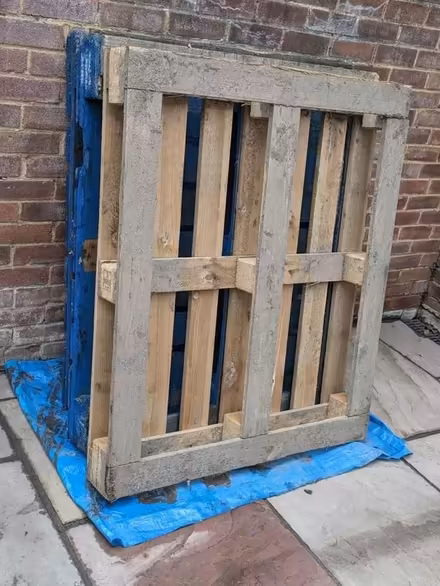 Photo of free Three Wooden Pallets (Bedwell SG1) #1