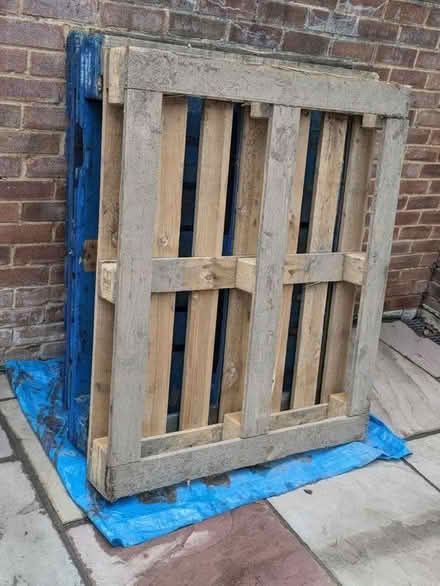 Photo of free Three Wooden Pallets (Bedwell SG1) #1