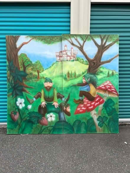 Photo of free Large canvas mural 2 piece (Howell) #1