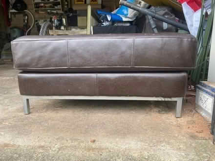 Photo of free IKEA Pouffe foot stool Brown Leather (Brighouse HD6) #1