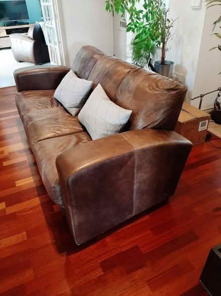 Photo of free 3 seater leather sofa (Cogenhoe) #2