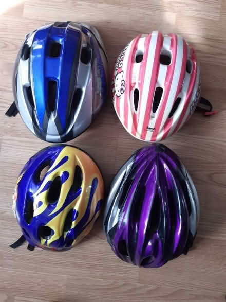 Photo of free Bag of 4 children's bike helmets, never bashed or crashed, (Leeds LS13) #1