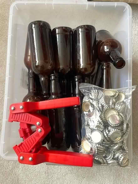 Photo of free Bottles, crown corks for home brewing (Barnard's Green WR14) #1