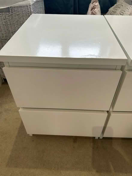 Photo of free IKEA white bedside cabinets x2 (ME15) #2