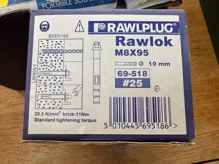 Photo of free 10 mm wall Rawlok rawlplugs (Camberley GU15) #1