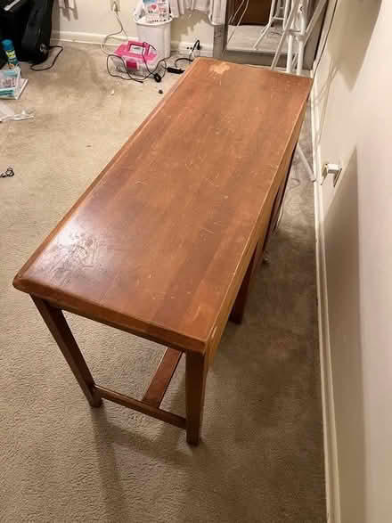 Photo of free Wooden desk 45 x18 x 30 (Northwest Austin) #4