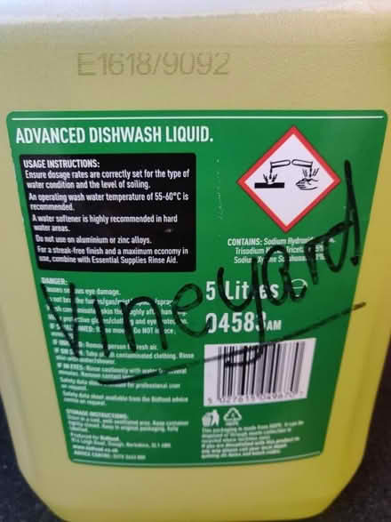 Photo of free Advanced dishwash liquid (New Barnet EN4) #2