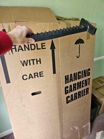 Photo of free Large cardboard box hanging wardrobe (St Nicholas SG1) #2