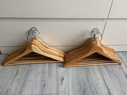 Photo of free 16 wooden hangers (UB1) #1
