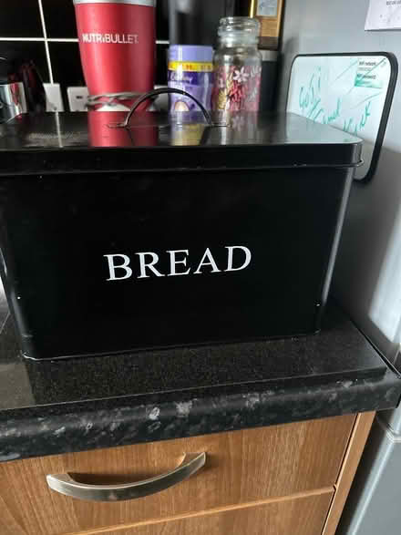 Photo of free Black metal bread bin. (Havant PO9) #1