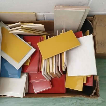 Photo of free Lots of 100 x 200mm coloured ceramic tiles (Brookvale RG21) #1
