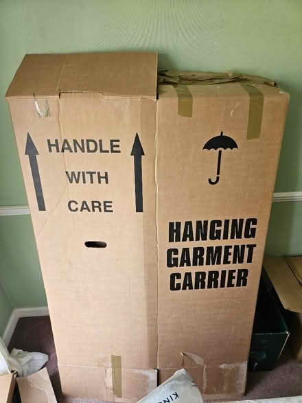 Photo of free Large cardboard box hanging wardrobe (St Nicholas SG1) #1