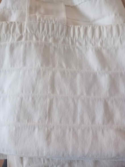 Photo of free 2 pairs of cream coloured curtains (Ashton-U-Lyne OL7) #1