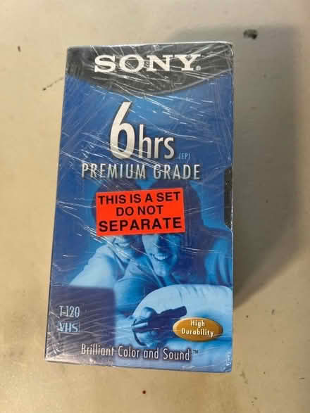 Photo of free 4-pk bundle SONY 6-hr VHS tapes (Pittsford) #1