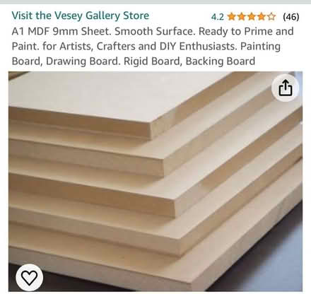 Photo of free A1 MDF Hardboard Piece (Molesey KT8) #2