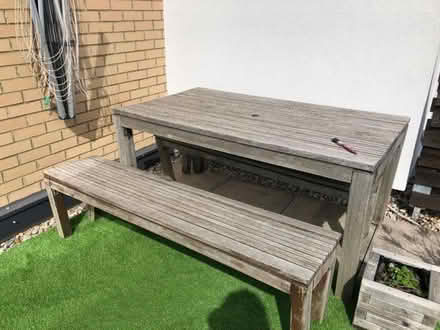 Photo of free Garden table and 2 benches (Devons Rd–St Pauls Way E3) #2