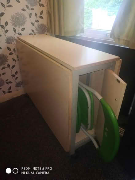 Photo of free Gate leg table and 3 chairs (Telford) #1