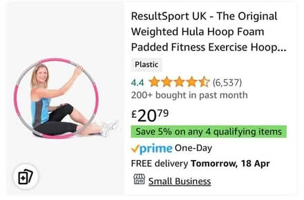 Photo of free Weighted hula hoop (Chiswick W4) #2