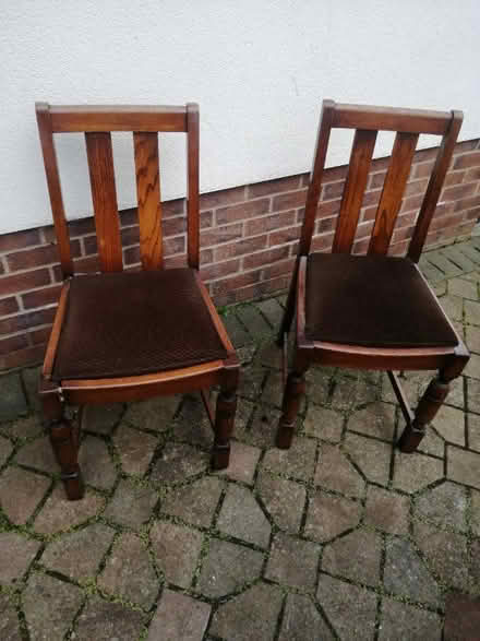 Photo of free Two traditional wooden chairs (Stockton Heath WA4) #1