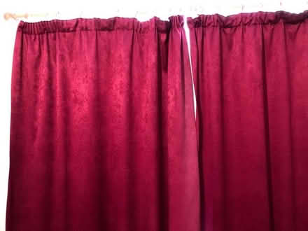 Photo of free Long burgundy curtains L84” x W65” (Kendal) #1