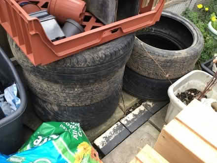 Photo of free 5 tyres for garden or allotment. (Kedleston Road DE1) #1