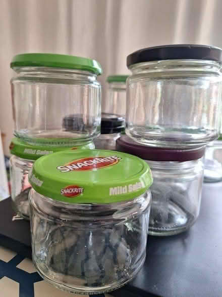 Photo of free 13 Short, Wide Jam Jars and Lids (East Faversham, ME13) #1