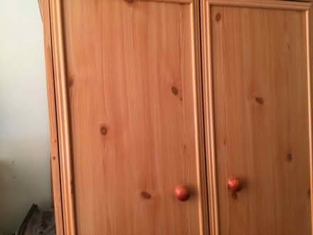 Photo of free Pine 3 shelf and 2 drawer cupboard (Littlemore OX4) #1