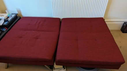 Photo of free Argos Hygena Duo 2 Seater Clic Clac Sofa Bed - Red (Penge SE20) #1