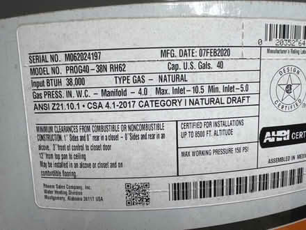 Photo of free Gas water heater (Vestavia 459/Acton exit) #3