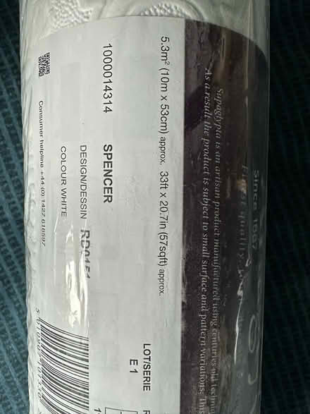 Photo of free Anaglypta Wallpaper Roll (Hastings, TN34) #1